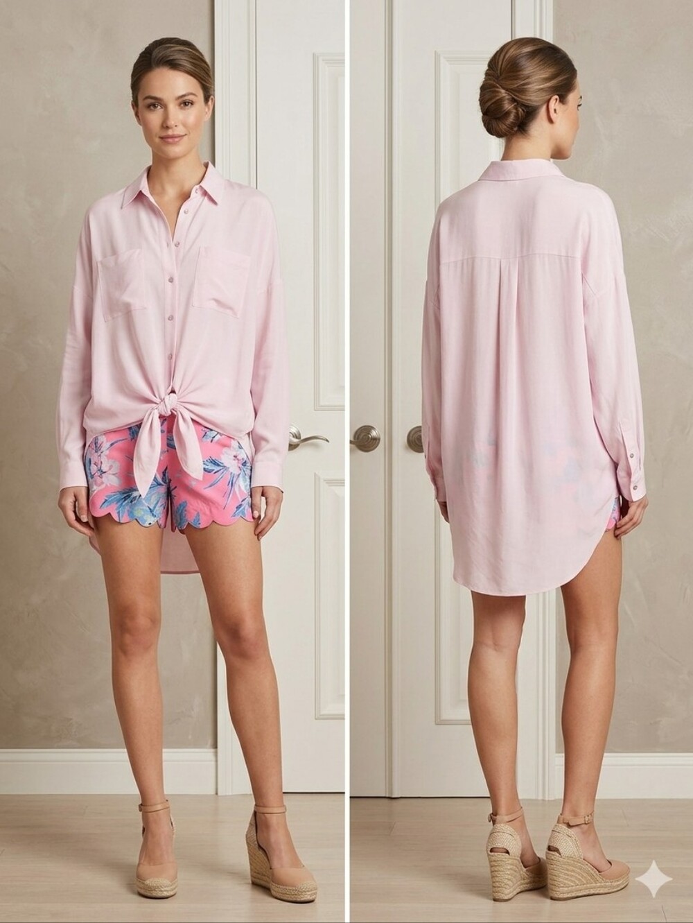 ANTHROPOLOGY‎ MAEVE FRONT TIED BUTTONS UP SHIRT
